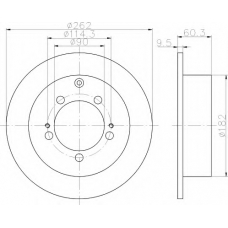 8DD 355 112-941 HELLA Тормозной диск