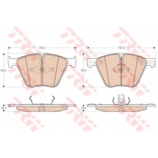 GDB1964 TRW Комплект тормозных колодок, дисковый тормоз