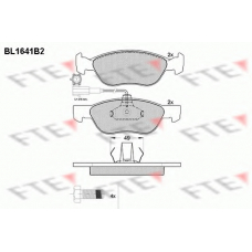 BL1641B2 FTE Комплект тормозных колодок, дисковый тормоз