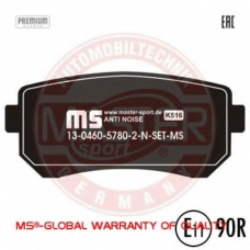 13046057802N-SET-MS MASTER-SPORT Комплект тормозных колодок, дисковый тормоз
