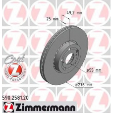 590.2581.20 ZIMMERMANN Тормозной диск