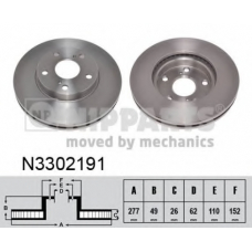 N3302191 NIPPARTS Тормозной диск