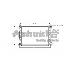 M559-95 ASHUKI Радиатор, охлаждение двигателя