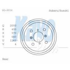 BD-8858 KAVO PARTS Тормозной барабан