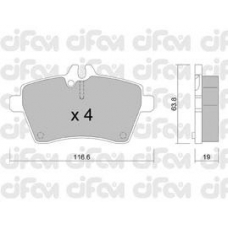 822-646-0 CIFAM Комплект тормозных колодок, дисковый тормоз