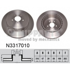 N3317010 NIPPARTS Тормозной диск