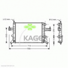 31-0810 KAGER Радиатор, охлаждение двигателя