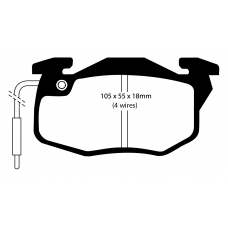 DP2545/4 EBC Brakes Колодки тормозные