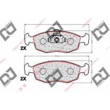 BP1890 DJ PARTS Комплект тормозных колодок, дисковый тормоз