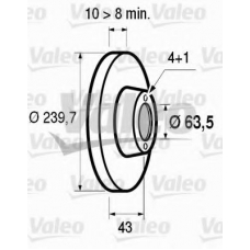 186162 VALEO Тормозной диск