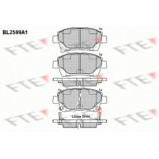 BL2599A1 FTE Комплект тормозных колодок, дисковый тормоз