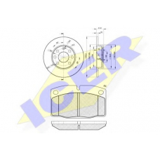30454-6193 ICER Комплект тормозов, дисковый тормозной механизм