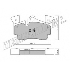 671.1 TRUSTING Комплект тормозных колодок, дисковый тормоз
