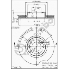 09.5264.10 BREMBO Тормозной диск