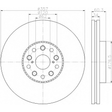 8DD 355 116-921 HELLA Тормозной диск