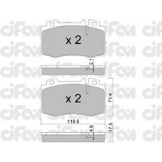 822-563-5 CIFAM Комплект тормозных колодок, дисковый тормоз