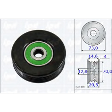 15-3727 IPD Натяжной ролик, поликлиновой  ремень