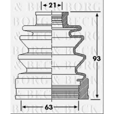 BCB6245 BORG & BECK Пыльник, приводной вал