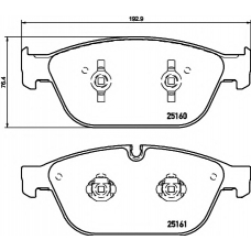 8DB 355 016-021 HELLA PAGID Комплект тормозных колодок, дисковый тормоз