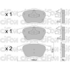 822-805-0 CIFAM Комплект тормозных колодок, дисковый тормоз