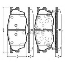 0 986 TB2 821 BOSCH Комплект тормозных колодок, дисковый тормоз