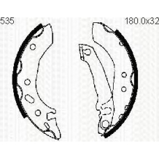 8100 16535 TRISCAN Комплект тормозных колодок