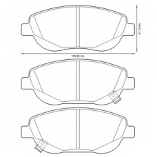 572634B BENDIX Комплект тормозных колодок, дисковый тормоз