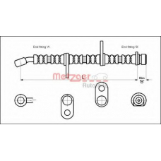 4113605 METZGER Тормозной шланг