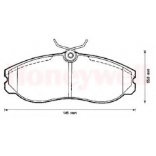 572382B BENDIX Комплект тормозных колодок, дисковый тормоз