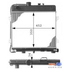 8MK 376 713-261 HELLA Радиатор, охлаждение двигателя