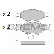BP2822 BREMSI Комплект тормозных колодок, дисковый тормоз