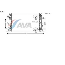 MS2403 AVA Радиатор, охлаждение двигателя