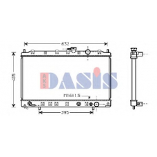 140042N AKS DASIS Радиатор, охлаждение двигателя