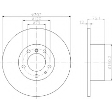 8DD 355 101-691 HELLA Тормозной диск