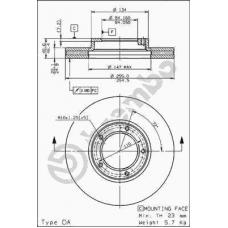 09.6710.10 BREMBO Тормозной диск