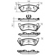 K641801 Vema Комплект тормозных колодок, дисковый тормоз