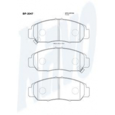 BP-2047 KAVO PARTS Комплект тормозных колодок, дисковый тормоз