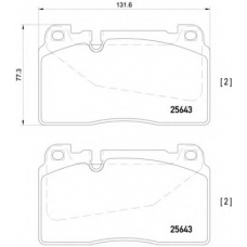 P 85 123 BREMBO Комплект тормозных колодок, дисковый тормоз