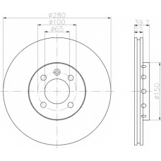 8DD 355 101-831 HELLA Тормозной диск