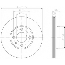 8DD 355 103-561 HELLA Тормозной диск