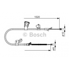 1 987 477 918 BOSCH Трос, стояночная тормозная система