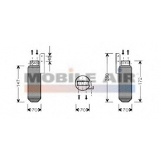 3700D164 VAN WEZEL Осушитель, кондиционер