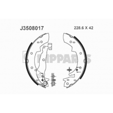 J3508017 NIPPARTS Комплект тормозных колодок
