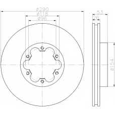 8DD 355 118-481 HELLA PAGID Тормозной диск