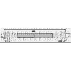 BBH6823 BORG & BECK Тормозной шланг