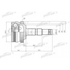 PCV1400 PATRON Шарнирный комплект, приводной вал