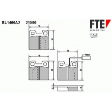 BL1466A2 FTE Комплект тормозных колодок, дисковый тормоз
