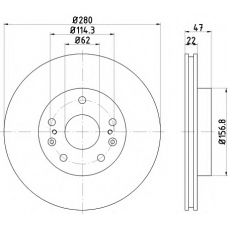 8DD 355 120-521 HELLA PAGID Тормозной диск