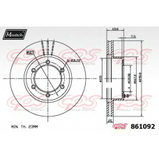 861092.0000 MAXTECH Тормозной диск