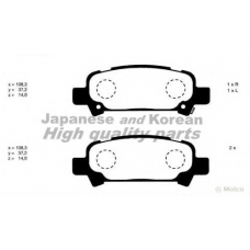 1083-2007 ASHUKI Комплект тормозных колодок, дисковый тормоз